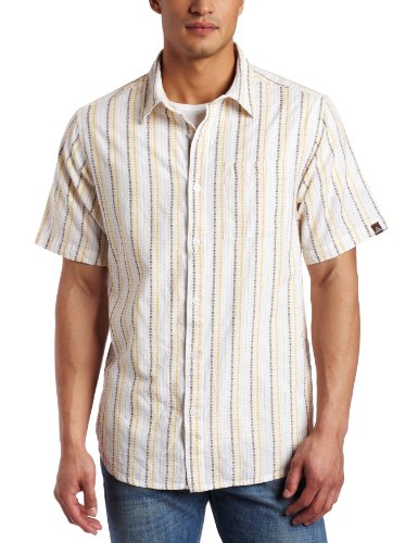 prAna Men's Diamond Back Short Sleeve Shirt, Brown, Medium