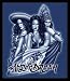 Three Mujeres (Aztec Dream, 3 Women) Gold Wood-Mounted Art Poster Print - 8" X 10"