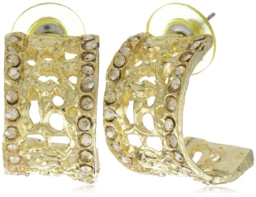 Clara Kasavina Swarovski Crystal Estate Style Huggable Hoop Earring