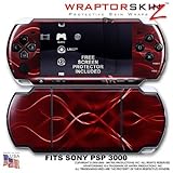 Abstract 01 Red WraptorSkinz Skin and Screen Protector Kit fits Sony PSP 30 ....