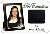 Pro Extensions 20 x 39 #1 Jet Black 100% Clip on in Human Hair Extensions