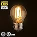Lucero G45 LED Filament Mini Globe Light Bulb - A15 Style - Dimmable Warm White 4W - 40W Replacement Equivalent - E26 (E27) Medium Screw Base Bulbs 2700K - UL Listd