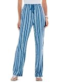Drawstring Striped Knit Pants