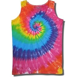Tie Dye Mania Retro Swirl Tie-Dye Tank Tops for Women