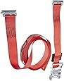 Snap-Loc AM-LS216CER-PU Polyester Logistic E-Strap with Cam, 1000 lbs Load Capacity, 16' Length x 2" Width, Red, USA