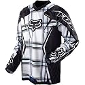 Fox Racing HC Plaid Youth Boys MotoX Motorcycle Jersey - Color: White, Size: Youth Medium