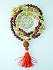 Prayer Mala Beads Yellow Agate Rudraksha Throat Chakra Mala - Empower Jupiter