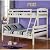 Walker Edison Twin/Double Solid Wood Bunk Bed, White from Walker Edison