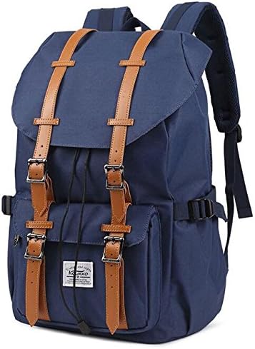 Fashion Canvas Travel Bag Hiking Daypack,Blue
