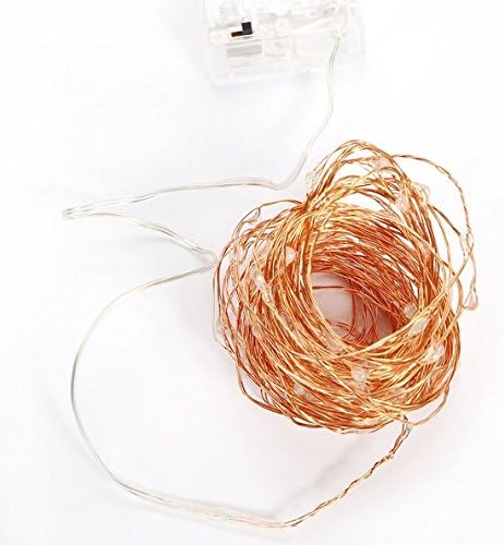 CTORCH 33ft/10meters 100 Lights Led Copper Wire Battery Box Light String Waterproof Christmas Day Lanterns Copper Wire Light String (White)