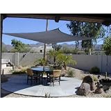 Titan 16.5 FT x 16.5 FT Square Sun Shade Sail (5m X 5m) Shading Canopy ~ Sand Color
