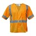 Utility Pro Wear UHV581 Polyester High-Visibility Short Sleeve Mesh Vest with Velcro Closure, 5X-Large, Orange