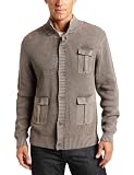 Alex Stevens Mens Ribbed Acid Wash Button Cardigan