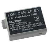 Li-ion Rechargable Battery Pack for Canon Camera EOS 450D REBEL XSI LP-E5 LPE5 EOS REBEL XS EOS 1000D