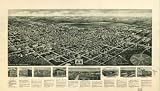 Aero view of Egg Harbor City, New Jersey., large historic panoramic map reprint 63x36