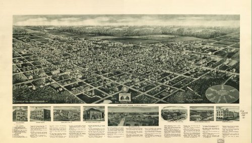 Aero view of Egg Harbor City, New Jersey., large historic panoramic map reprint 63x36