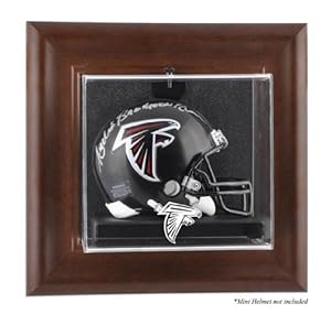 Atlanta Falcons Frame Mini Helmet Display Case - Brown - Memories - Mounted Memories Certified - Sports Memorabilia