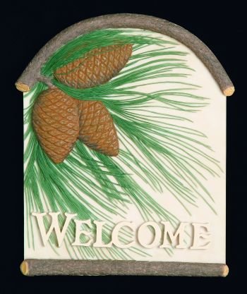 Pinecone Welcome Plaque By Ibis & Orchid Designs