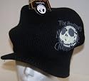 Tim Burton's the Nightmare Before Christmas Black Wool Cap Hat with Jacks Face on Front