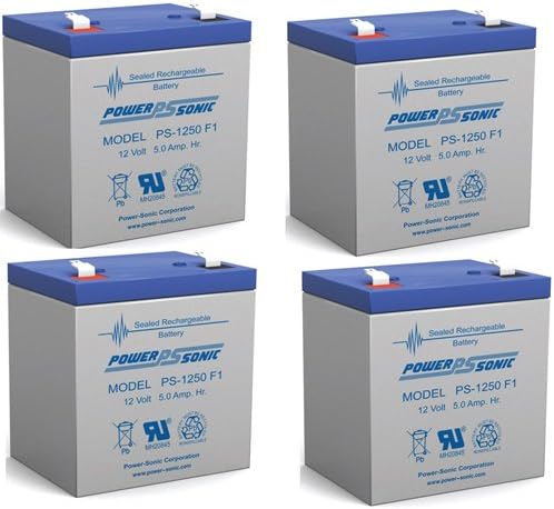 UB1250 SLA Battery 12 Volt 5 AMP Hours - 4 Pack