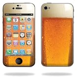 Protective Vinyl Skin Decal for Apple iPhone 4 or iPhone 4S AT&T or Verizon 16GB 32GB - Beer Buzz