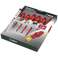 Wera Kraftform Comfort 1160i/7 Ergonomic Insulated Screwdriver Set, 6-Piece