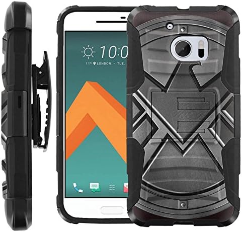 [Shield] HTC 10 Case [COMBAT] Rugged Holster Combo Case Layer Hybrid [Defender Body] Hybrid Armor Kickstand Bumper Cover for [HTC 10]