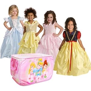 Cinderella Belle Snow White Aurora Princess Dress up Medium + Disney Trunk by 