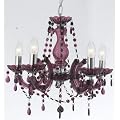 Marie Therese Crystal Glass Chandelier in Plum by Marco Tielle
