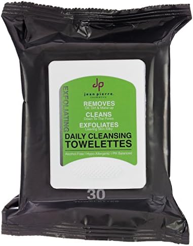 Jean Pierre Cosmetics Daily Exfoliating Towelettes, 30 Count