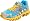 Neon Blue/Silver/Bright Yellow
