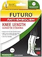Futuro. Anti-Embolism Stockings, Medium Regular, White, Knee Length, Closed Toe, 1 Pair