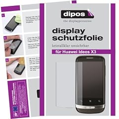 2 X ORIGINAL Dipos Crystalclear Displayschutzfolie f�r Huawei Ideos X3 X 3 X-3 MADE IN GERMANY