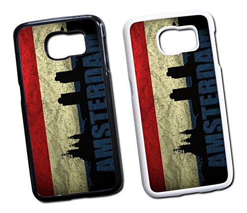 Samsung Galaxy Holland Amsterdam Hard Tasche Flip Hülle Case Cover Schutz Handy Galaxy S7 Edge Weiss