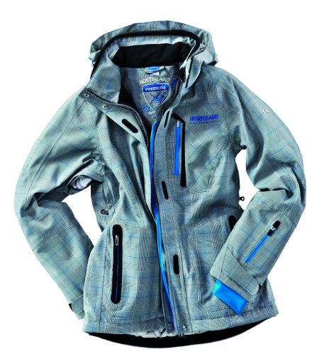 Northland Professional Damen Funktionsjacke Exo Cyber Ski L\'s Parka, black/white/cyan blu Preisvergleich