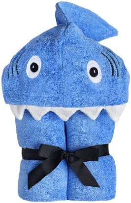 Yikes Twins Adult Shark Hooded Towel Ages 8-80 Blue