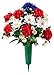 OakRidge Patriotic Memorial Bouquet, Silk Floral Indoor/Outdoor Décor, 21” High
