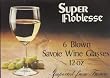 Super Noblesse 6 (Six) Blown Savoie French Wine Glasses - 12 oz.