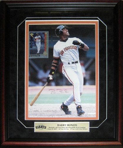 Barry Bonds Autographed/Hand Signed San Francisco Giants Baseball Framed 8x10 Photo