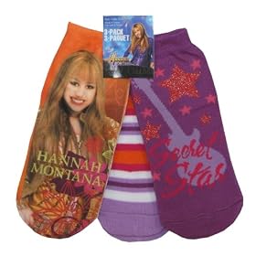 Hannah Montana - Secret Star 3 Pair Novelty Socks for girls