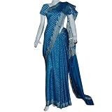 Blue Silk Sari from India