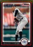 2010 Bowman Baseball Card # 15 Ubaldo Jimenez - Colorado Rockies - In A Protective Screwdown Case!