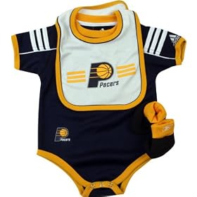 indiana pacers apparel - newborn - creeper bib booties