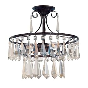 World Imports Lighting 5873-89 Lille 3-Light Semi-flush Light Fixture with Crystals,... by World Imports