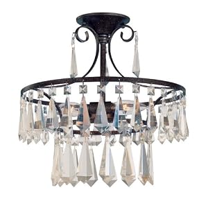 World Imports Lighting 5873-89 Lille 3-Light Semi-flush Light Fixture with...