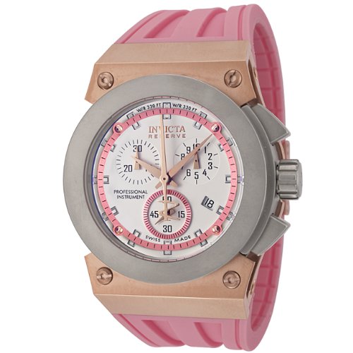 Invicta Women's 5572 Reserve Collection Akula Sport Chronograph Pink Rubber Watch
