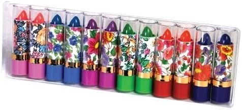 Beauty Treats Flower Color Change Lipstick Set (12 in a Pack)