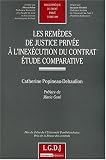 Revue LGDJ  / Les remèdes de justice privée à l'inexécution du contrat : Etude comparative