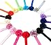 Ema Jane - Mini Satin Mesh Hair Flowers Glued to Iridescent Skinny Headbands (18 Pack)