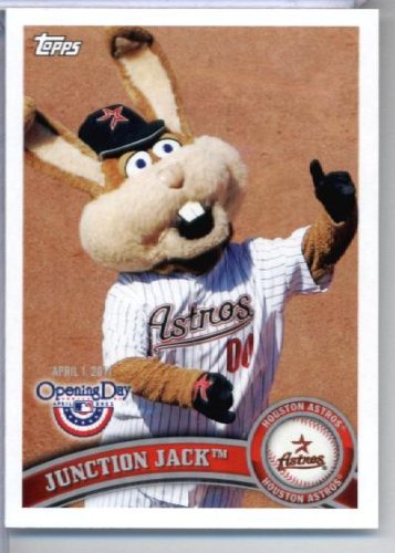 2011 Topps Opening Day Mascots Baseball Card #M11 Junction Jack - Houston Astros - MLB Trading Card  In A Protective Screwdown Display Case!